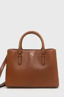 Kožená kabelka Lauren Ralph Lauren hnědá barva, 431876725005