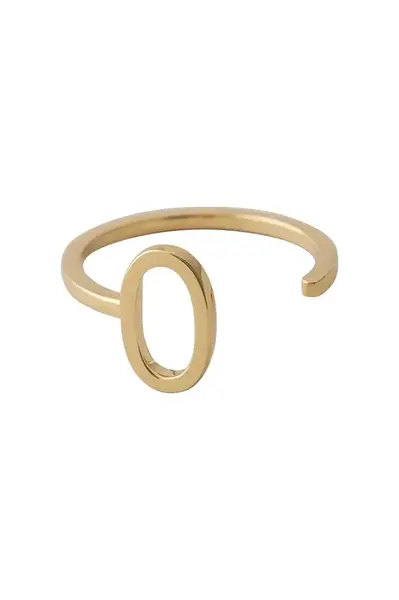 Pozlacený stříbrný prsten Design Letters 90601000O