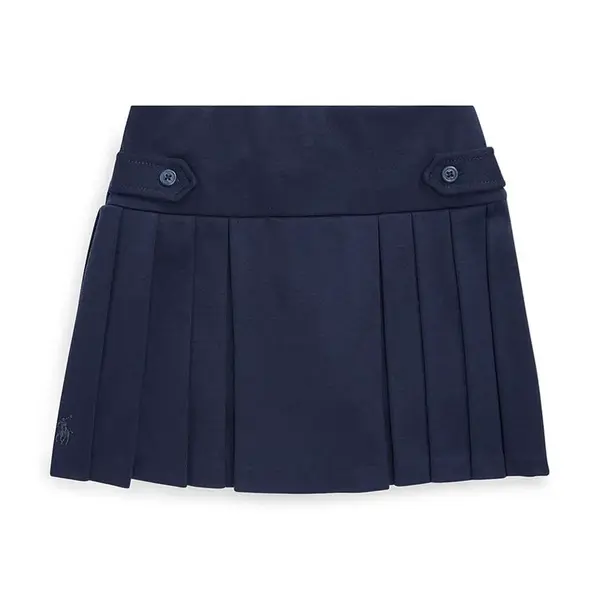 Dětská sukně Polo Ralph Lauren tmavomodrá barva, mini, áčková