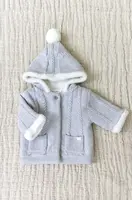 Kojenecký kardigan s příměsí vlny Tartine et Chocolat šedá barva, TZ40000