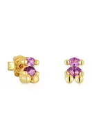 Pozlacené stříbrné náušnice Tous Bold Bear Lab 1004255300