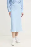 Sukně Calvin Klein modrá barva, midi, K20K207884