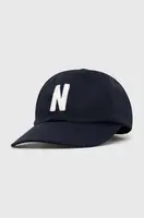 Bavlněná baseballová čepice Norse Projects Felt N Twill Sports Cap tmavomodrá barva, s aplikací, N80.0128.7004