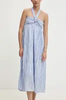 Lněné šaty Answear.LAB midi