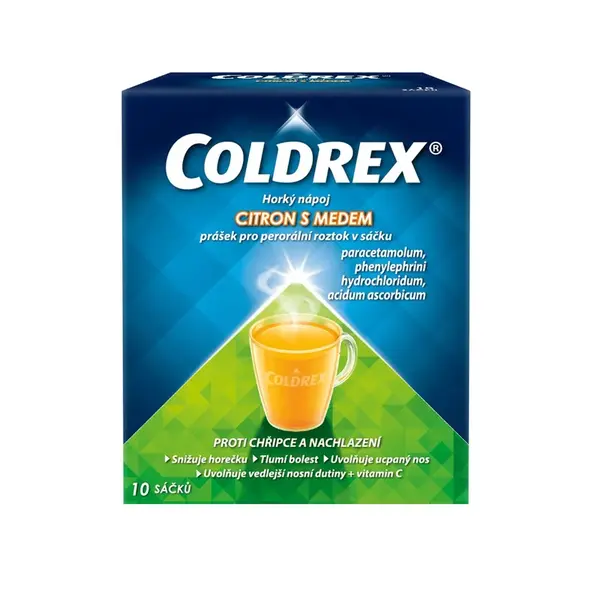 Coldrex Horký nápoj Citron s medem 10 sáčků