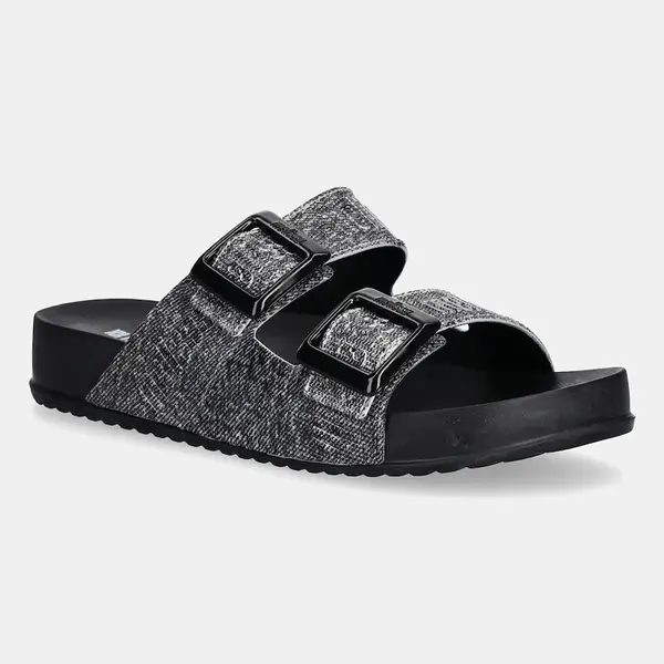 Pantofle Melissa COZY M LOVER SLIDE DENIM dámské, černá barva, M 36146