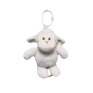 Tulilo Závěsná plyšová hračka s melodií, Ovečka 18 cm - smetanově bílá