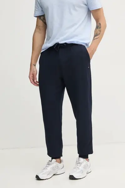 Bavlněné tepláky Tommy Hilfiger tmavomodrá barva, MW0MW37236