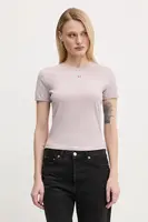 Bavlněné tričko Diesel T-UNCUTIE-LONG-D T-SHIRT růžová barva, A14962.0GRAI