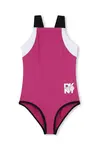 Jednodílné dětské plavky Dkny růžová barva, D62250