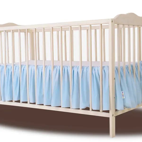 Baby Nellys Bavlněný volánek pod matraci - sv. modrý
