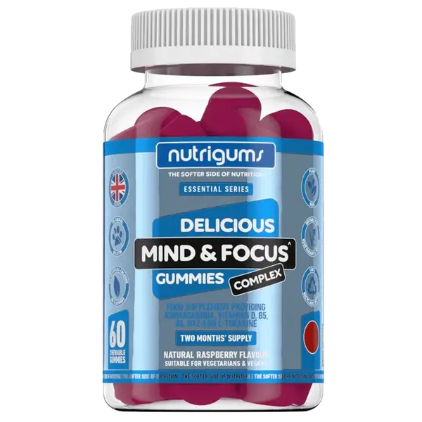 Nutrigums Mind & Focus Complex 60 želé - malina