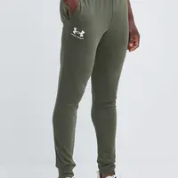 Tepláky Under Armour zelená barva, s potiskem, 1380843