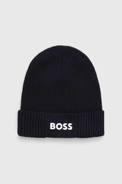 Čepice z vlněné směsi Boss Green BOSS GREEN Asic_Beanie-X