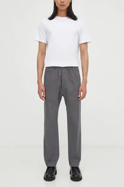 Kalhoty Drykorn pánské, šedá barva, jednoduché