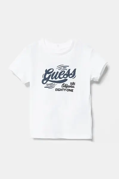 Bavlněné dětské tričko Guess