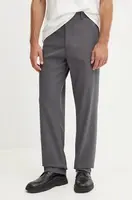 Kalhoty Iceberg pánské, šedá barva, jednoduché, B140 0164
