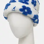 Čepice Kangol FLORAL FLEECE bílá barva, z husté pleteniny, K5421.WB122