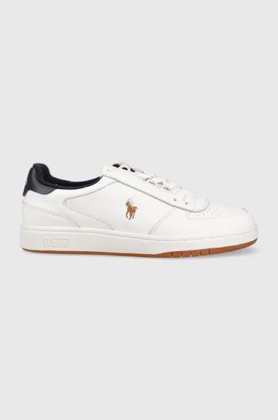 Kožené tenisky Polo Ralph Lauren Polo Crt bílá barva