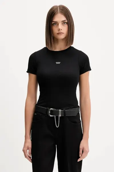 Tričko Guess Jeans dámské, černá barva, W5BP45 KA0H1