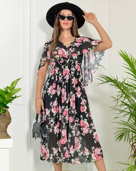 Resti Women's pleated floral midi dress