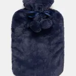 Termofor Aroma Home Faux Fur Hot Water Bottle tmavomodrá barva