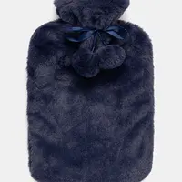 Termofor Aroma Home Faux Fur Hot Water Bottle tmavomodrá barva