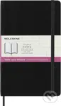 Moleskine - čierny zápisník (stredný, mäkký linajkovaný / čistý)