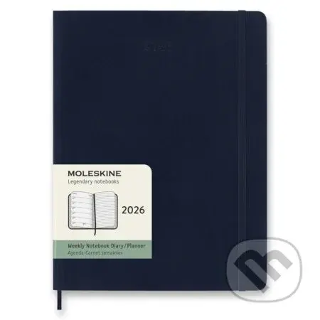 Moleskine – 12-mesačný týždenný plánovací zápisník (diár) 2026 - modrý
