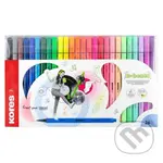 Fixy Kores K-Beats - střední hrot, šíře M - 26 barev (vč. 8 pastelových a 4 neonových)