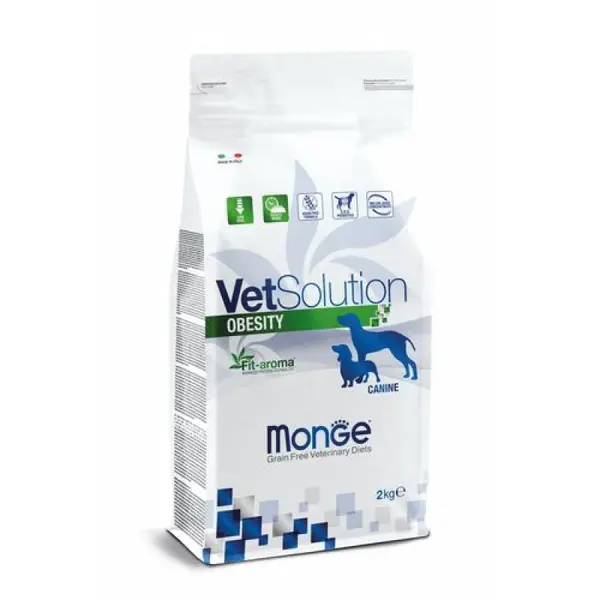 MONGE VetSolution Dog Obesity 2kg diétne suché krmivo na zníženie nadváhy u psov