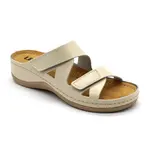 Leon 906 Dámska pracovná celo-kožená zdravotná obuv 36 - 23cm, béžová, 4,5 cm