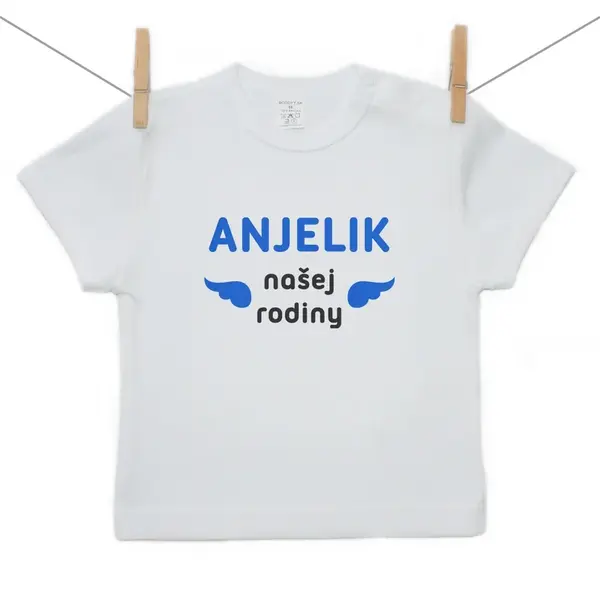Boodyy Tričko s krátkym rukávom Anjelik našej rodiny 74 (6-9 mesiacov)