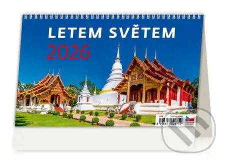 Stolní kalendář Letem světem 2026 (řádky)