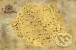 Stírací mapa Rumunska Deluxe - zlatá