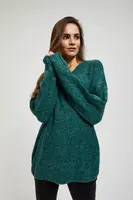 Jednoduchý sveter s výstrihom do V