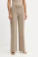 Kalhoty Marciano Guess ELLA dámské, béžová barva, široké, high waist, 5YGB01 7357A