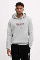 Mikina Guess Jeans pánská, černá barva, s kapucí, s aplikací, M4YQ23 K9V31