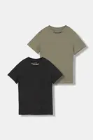 Dětské bavlněné tričko Calvin Klein Jeans 2-pack zelená barva, IB0IB02529
