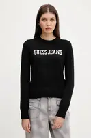 Bavlněný svetr Guess Jeans tmavomodrá barva, W4BR10 Z3HM1