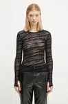 Tričko s dlouhým rukávem KSUBI Sliver Longsleeve Top Unchained černá barva, WFA24FT007