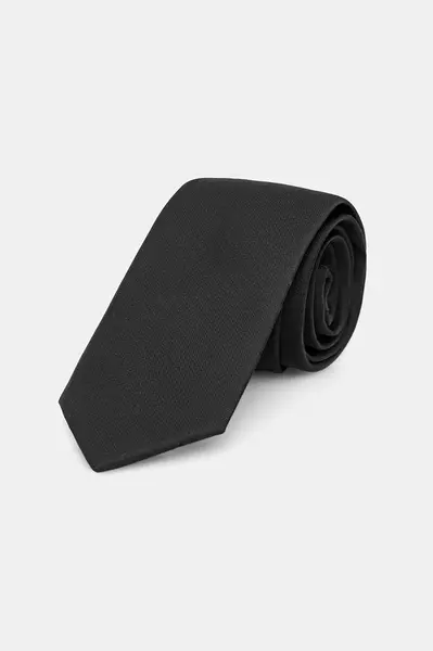 Kravata s hedvábím Calvin Klein černá barva, CK2111E001