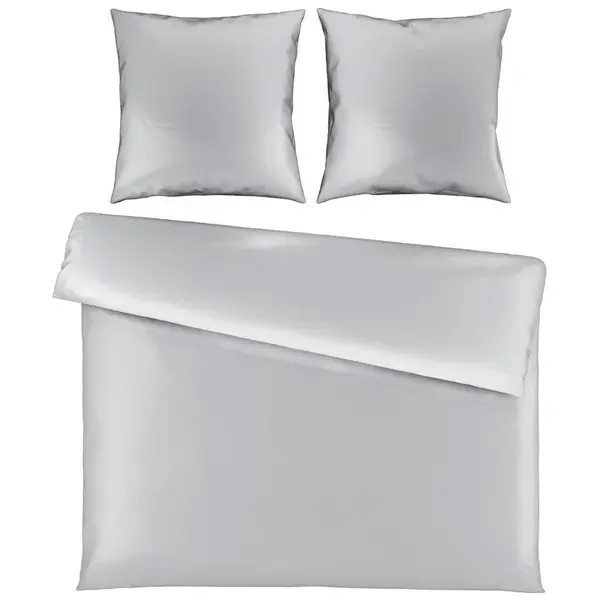 Novel POVLEČENÍ, satén, šedá, 200/200 cm