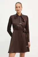 Šaty Marciano by Guess ALANIS hnědá barva, mini, 5YGK28 7350A