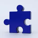 Dekorativní váza Fluid Market Blue Puzzle Vase