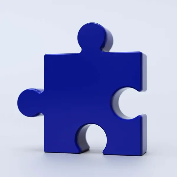 Dekorativní váza Fluid Market Blue Puzzle Vase