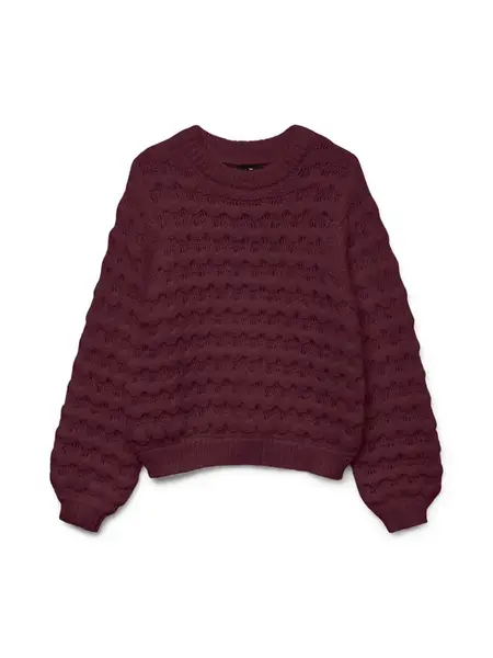 VERO MODA Sveter 'VMLauryn'  purpurová