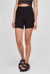 Dámské šortky s žebrovaným úpletem černé