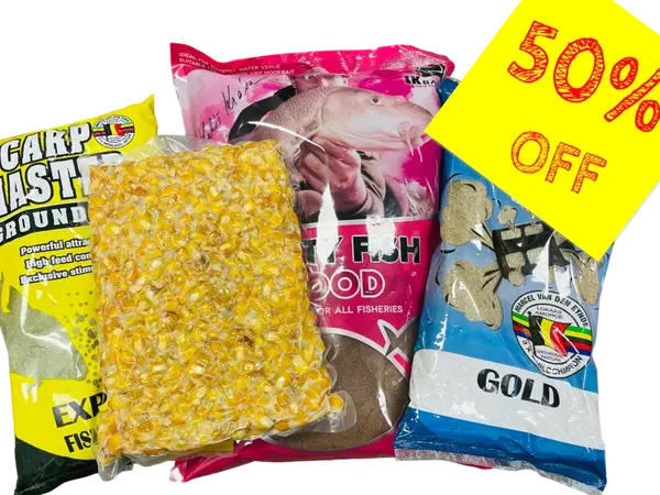 MVDE+LK Baits Akční balíček krmení KAPR ryba/ořech/kukuřice 4,5kg