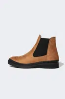 DEFACTO Women's Chunky Sole Chelsea Faux Leather Boots